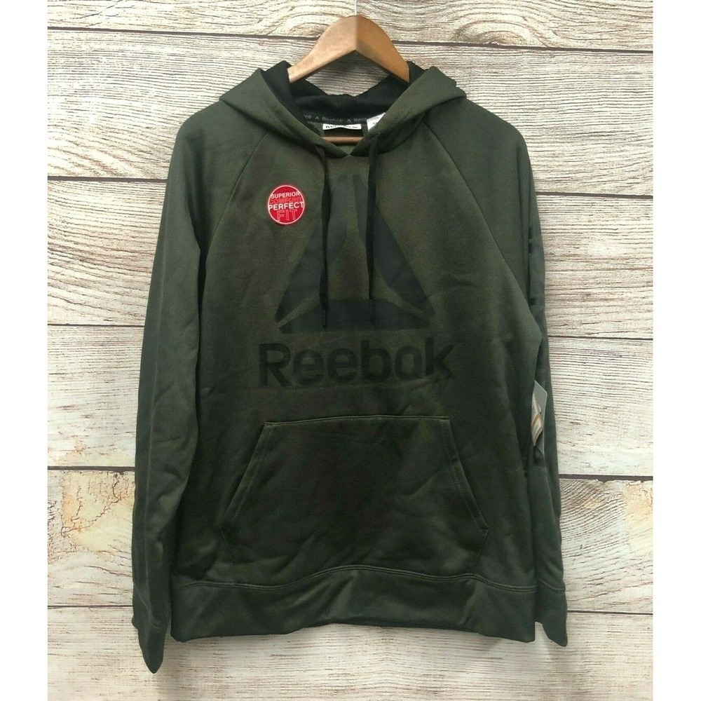 Reebok‎ Hoodie Sweatshirt Mens Medium Core Delta Trail Hoodie 4.0 Rosin Hthr New